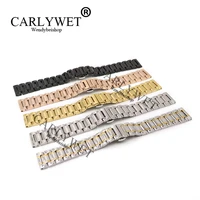carlywet 14 16 18 19 20 21 22 24 26 28 30mm replacement watch band bracelet for omega rolex tudor breitling tissot