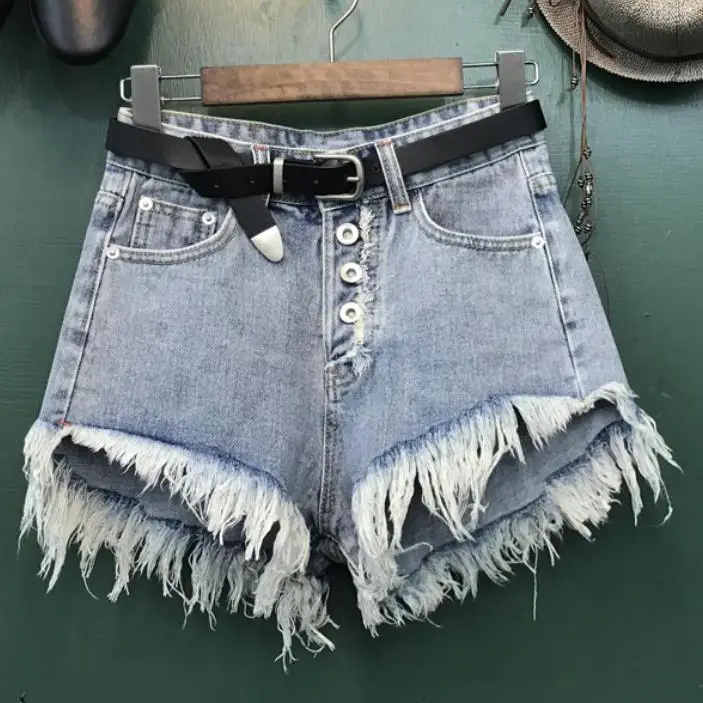 Джинсовые шорты женские 2020 летние новые модные свободные однобортные джинсовые