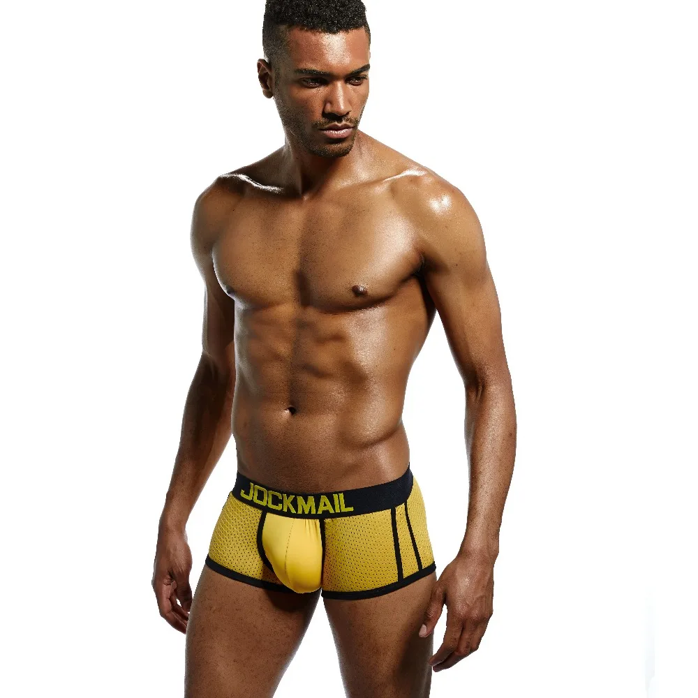 JOCKMAIL, сексуальное мужское нижнее белье, боксеры, сетка, боксеры, мужские боксеры, Homme Boxershorts, мужские трусы, calzoncillos, Гей Нижнее белье