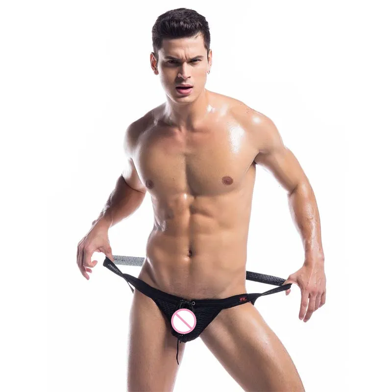 Сексуальное мужское нижнее белье с завязками стринги эротическое открытое
