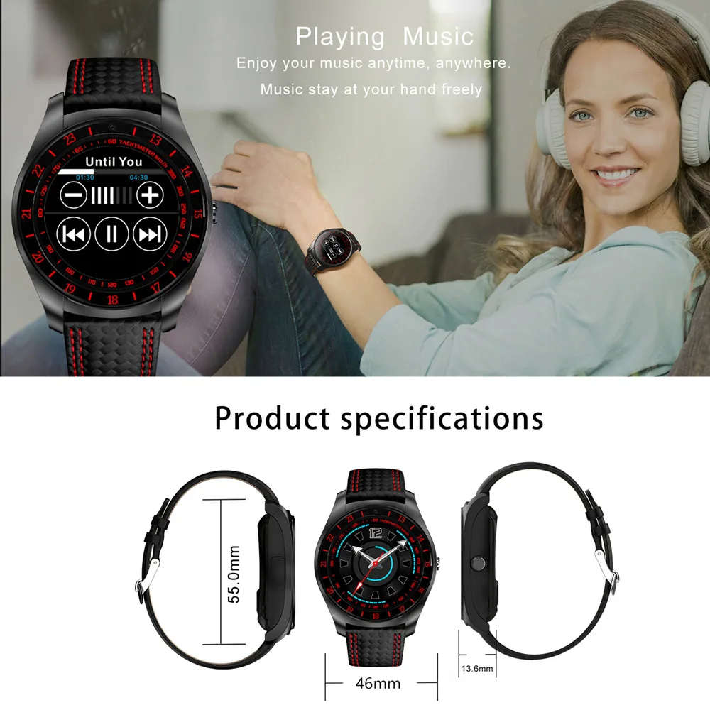 Beseneur V10 умные часы для мужчин с камерой Bluetooth Smartwatch Шагомер монитор сердечного