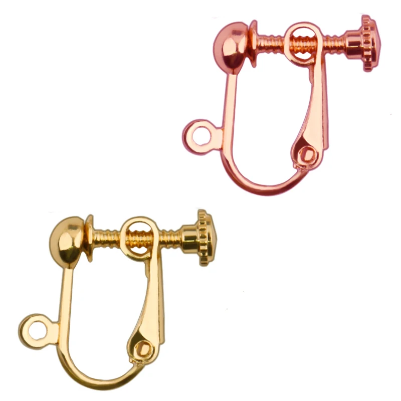 

10pcs French Ear Clip Spiral Earrings Woman Part Round Line DIY Jewelry Marking Accessories Findings