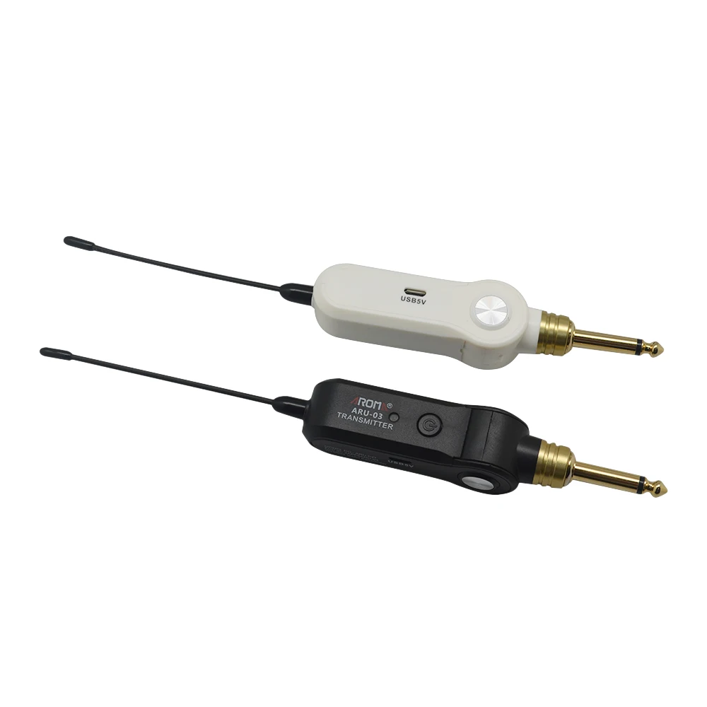 

AROMA ARU-03 UHF Wireless Guitar Transmitter Audio Transmission System Electric Guitar Transmitter Receiver Set Built-in Battery