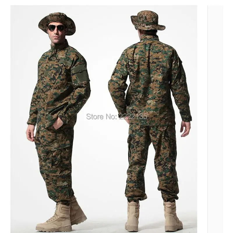 

Тактическая армейская Боевая форма США, камуфляжная цифровая камуфляжная форма Одежда форменная военная АКС CS, рубашка и штаны для охоты