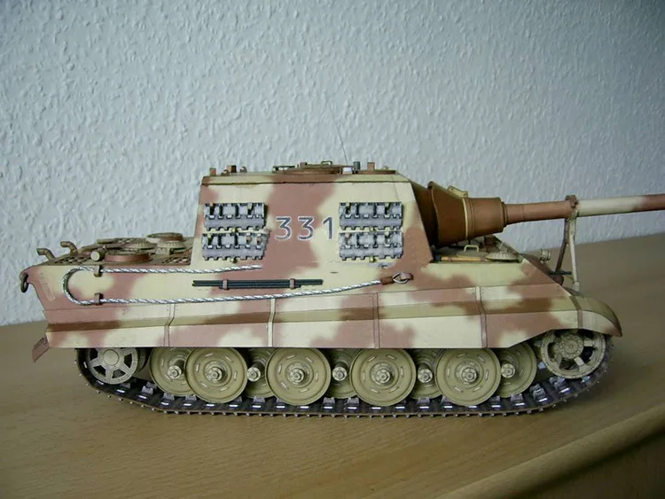 3D бумажная модель в масштабе 1:25 Немецкий тигр Охота тяжелый танк Разрушитель