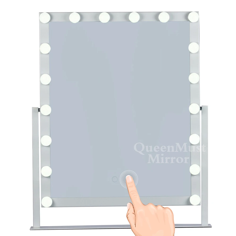 Зеркало для макияжа в голливудском стиле с регулируемой яркостью 18x3 Вт