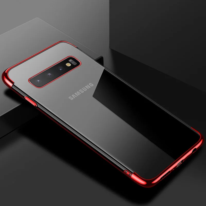 Роскошный прозрачный мягкий чехол для Samsung Galaxy S6 S7 Edge S8 S9 S10 Plus e lite Note 9 A6 A8 J4 J6 J8 2018