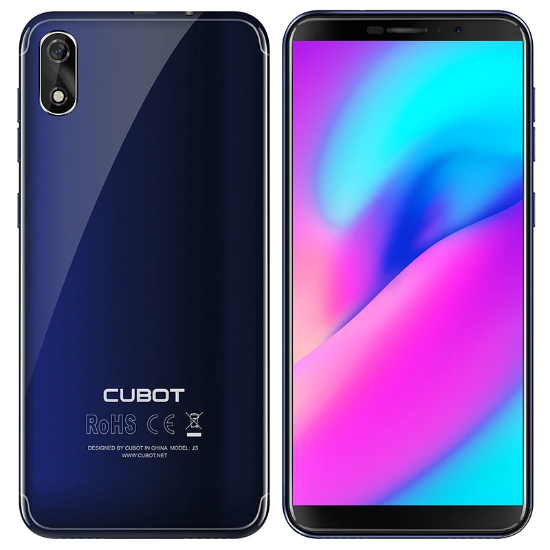 Смартфон Cubot J3 3g 5 0 дюймов Android GO MT6580 четырехъядерный 1. Hz 1 ГБ ОЗУ 16 Гб ПЗУ 8.0MP задняя
