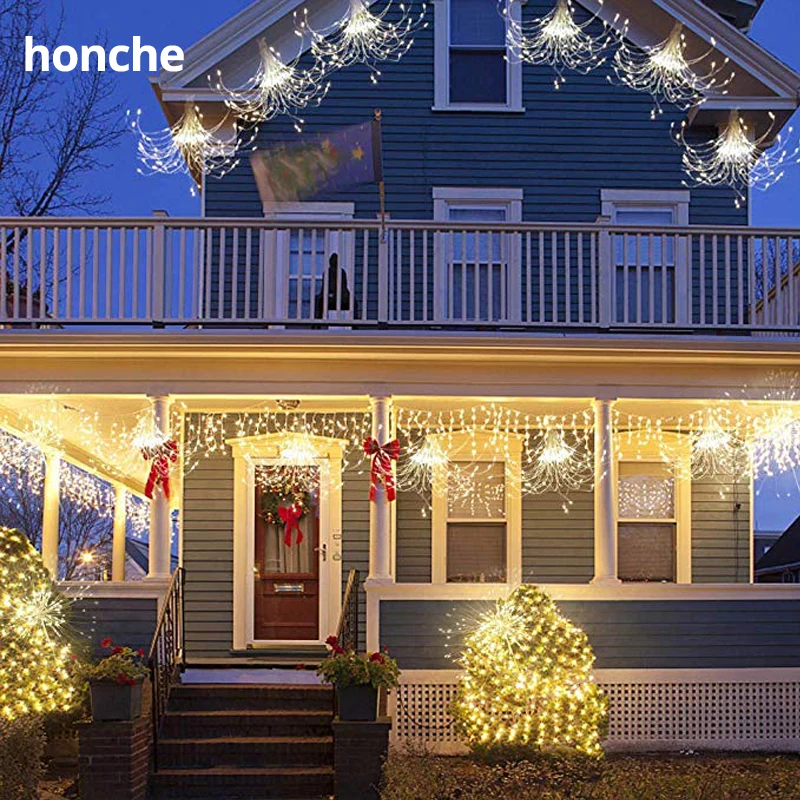OUTDOOR Fairy Firework luces LED String Light for Holiday halloween Christmas Garland Curtain Decoration Free shipping | Лампы и