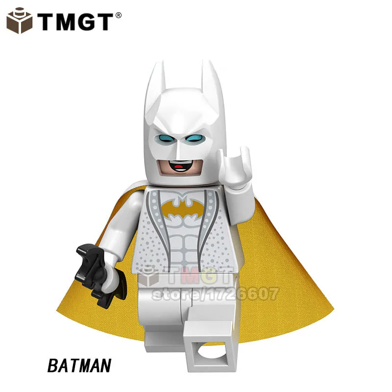 Лиловый Одиночные кубики «Бэтмен» Red Son Batman-Tire Armor темные ночи: металлические беспощадные летучие мыши, которые смеются, строительные блоки, игрушки для детей - Цвет: Лиловый