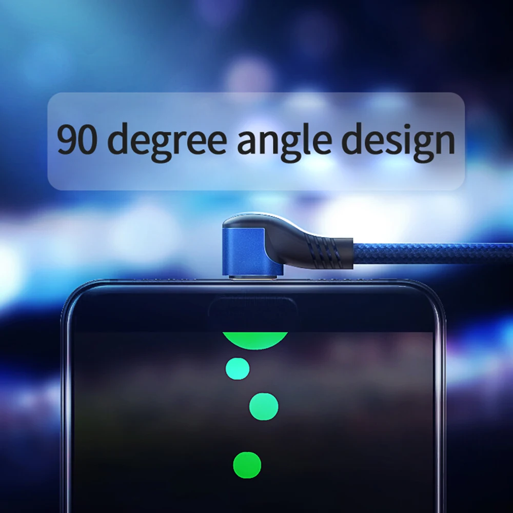 Кабель usb type C Быстрая зарядка 5 0 USB 90 градусов мобильный кабель передачи данных