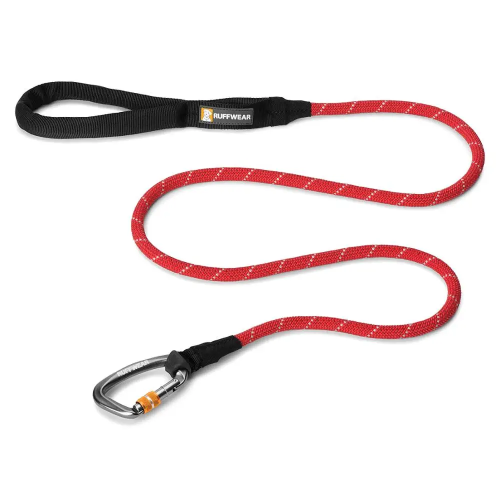 RED CURRANT RUFFWEAR-Knot-a-Leash, светоотражающий собачий поводок с надежным фиксирующим карабином S/L - Цвет: RED CURRANT