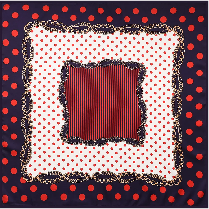 Toyoosky 2017 сезон: весна–лето горошек шарф Женщины саржевого шелковый квадратных