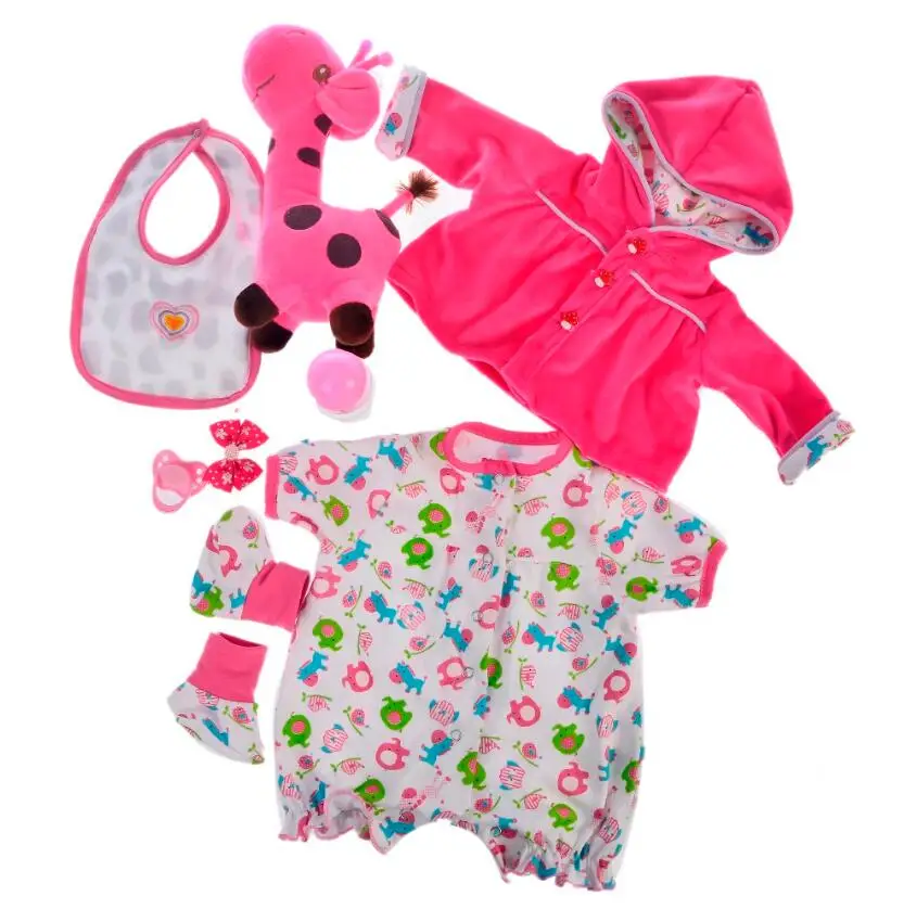 clothes KEIUMI, новинка, силиконовые куклы Reborn, 22 дюйма, 55 см, милые куклы Reborn, реалистичные, мягкие куклы, наборы для детей, сюрприз на день рождения - Цвет: clothes