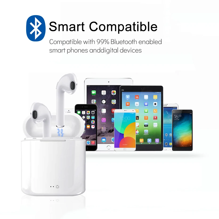 Беспроводные наушники с срочным внешним аккумулятором мини беспроводные Hifi