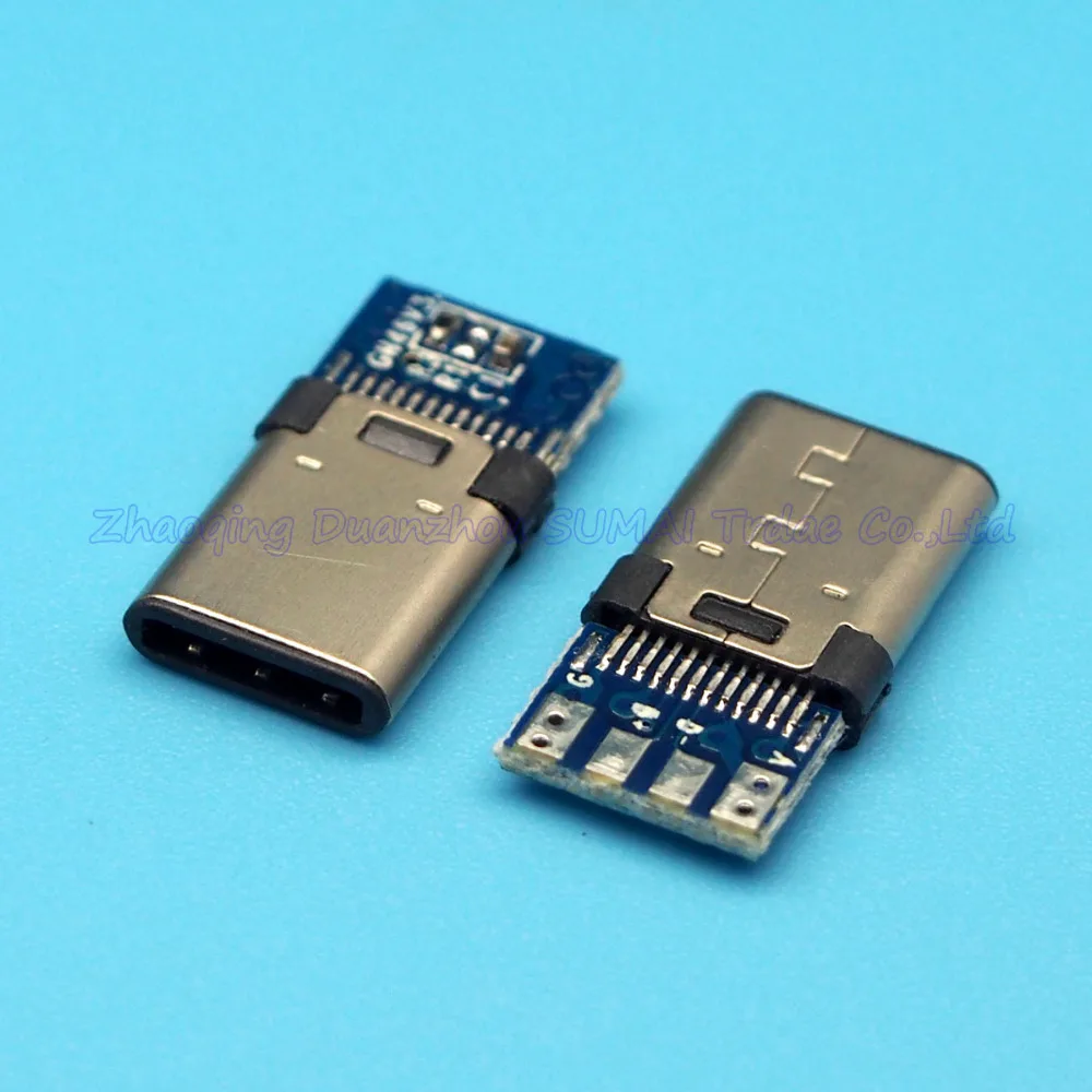 USB 3 1 Тип C разъем штекер с печатной платой двухсторонняя вставка OTG Эндрюс для