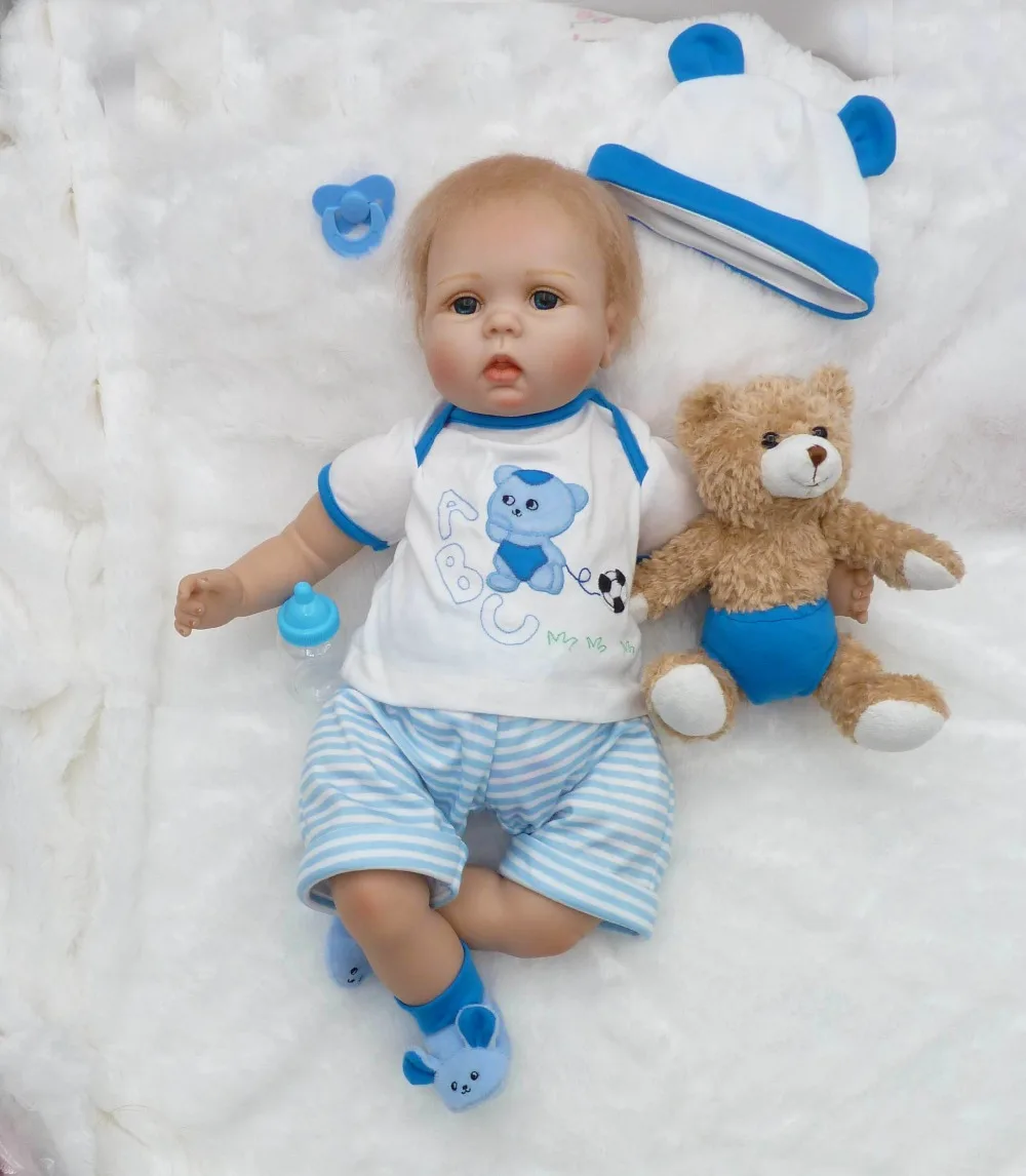 55 см мягкие силиконовые Reborn Baby Doll игрушки как настоящие новорожденных Для