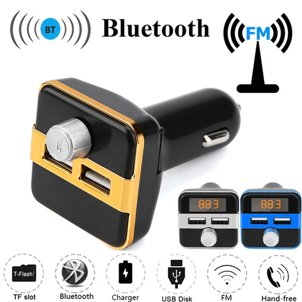 Франшиза 2019 Многофункциональный Bluetooth FM ЖК передатчик беспроводной MP3 TF радио