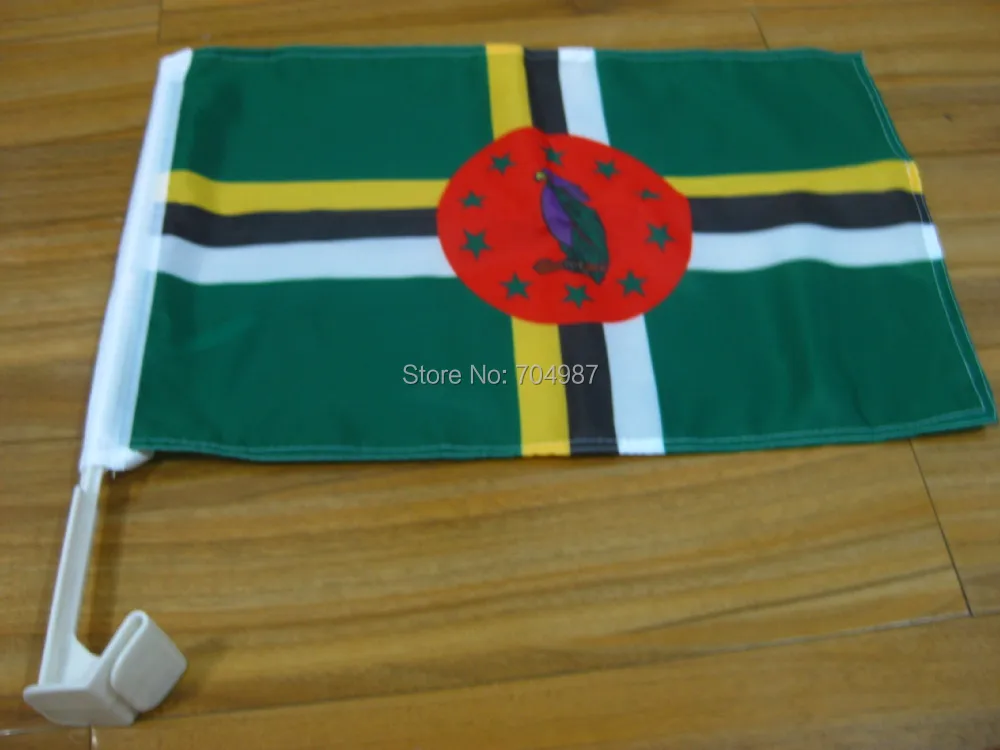 

30 x 45 cm Dominica car window banner flag free shipping