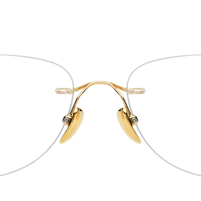 Оправа для очков без оправы мужчин и женщин из чистого титана по рецепту при