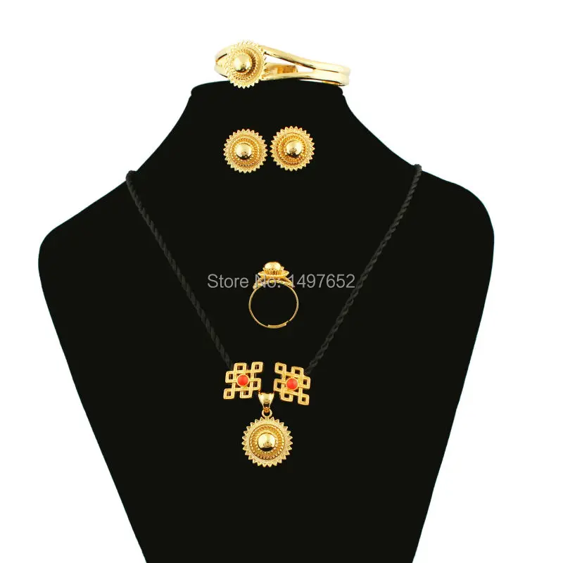 Набор ювелирных украшений для женщин набор изделий золотого цвета свадьбы|jewelry