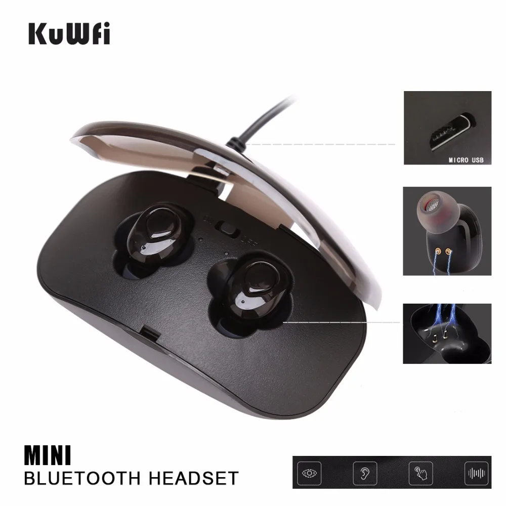 Мини Bluetooth наушники вкладыши TWS True Беспроводной стерео спортивные гарнитуры с 400