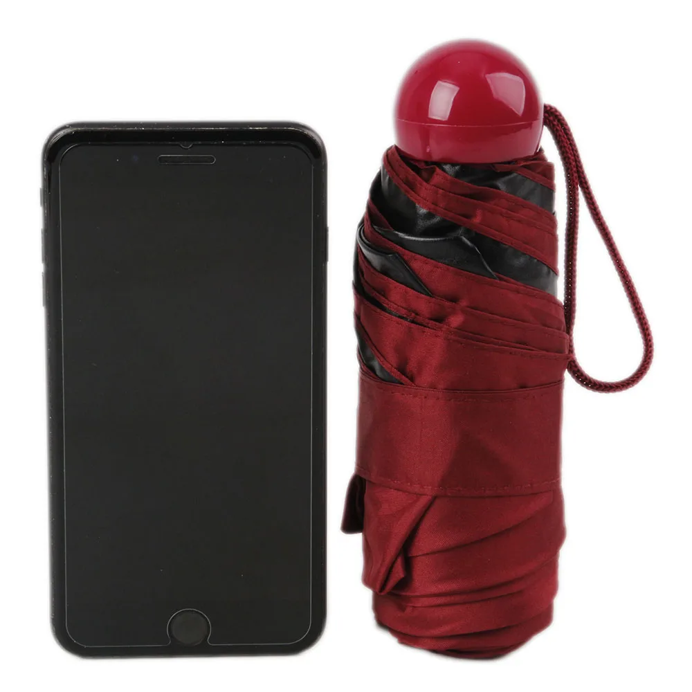 Мини капсулы карман Зонт от дождя Женские прозрачные светильник зонты солнца