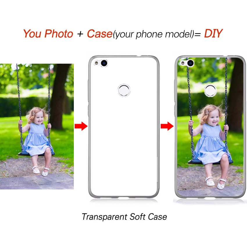LPWZHMG Custom Case For Huawei P8 Lite Phone DIY Print P9 P10 Soft TPU Silicone Fitted Cases Free Logo Fee |