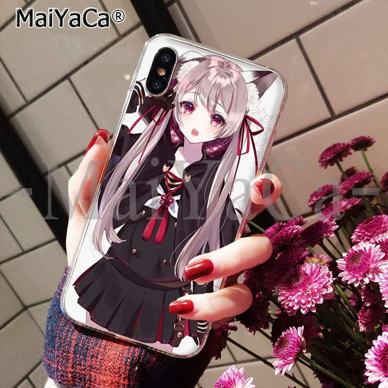 A16 MaiYaCa сексуальный мультфильм аниме kawaii Девушка кошка ТПУ чехол для телефона оболочка для Apple iPhone 8 7 6 6S Plus X XS MAX 5 5S SE XR - Цвет: A16