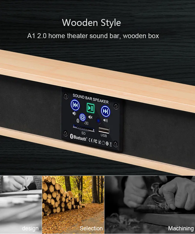 JY Audio A1 Bluetooth ТВ Саундбар беспроводной динамик 2,0 домашний кинотеатр объемный Бумбокс сабвуфер звуковая панель коробка для мобильного телефона ПК
