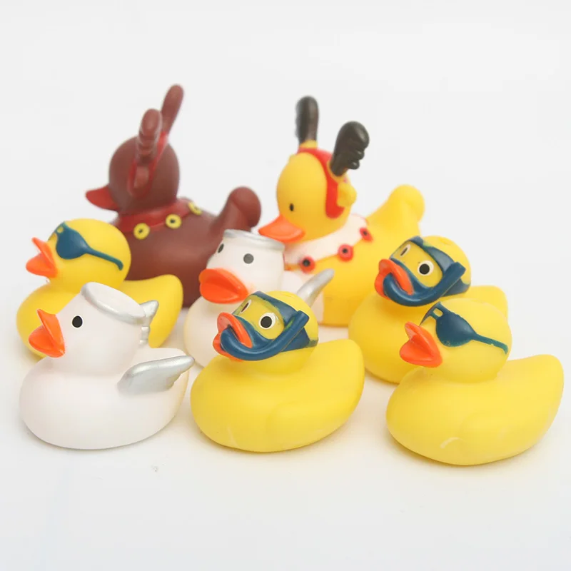 Мини плавающая желтая утка 8 шт. детские купальные игрушки плавающий резиновый