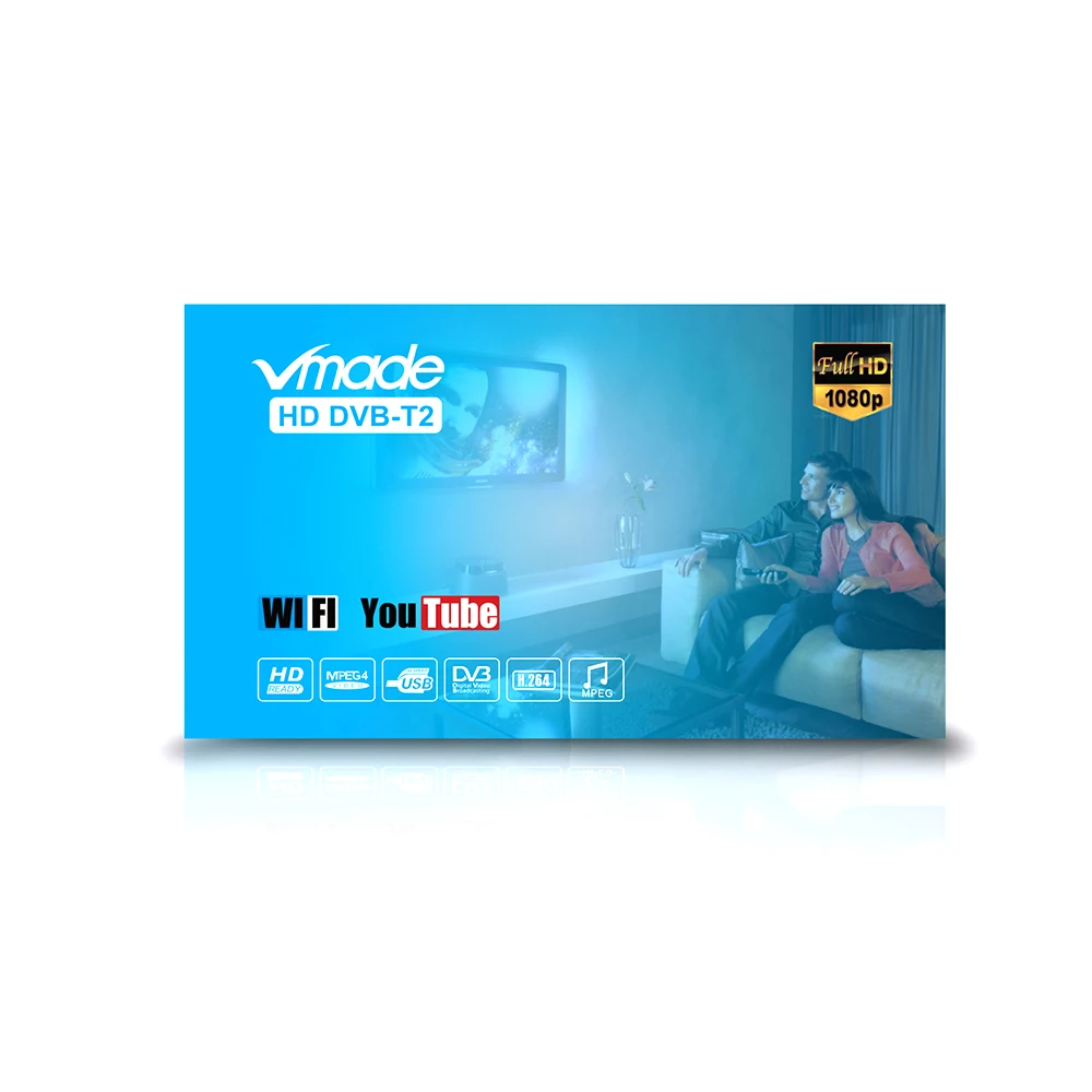 Vmade Новые DVB T/T2 мини наземного телевизионного приемника H.264 HD цифровой tv box