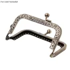 Прямоугольные аксессуары для кошелька, прямоугольные монеты, кошелек, замок-клатч, дуговая металлическая рамка, застежка поцелуй, ручная сумка для самостоятельного изготовления, 8,5 см