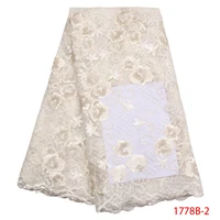 off white african lace fabric tullemeshnet clothhigh quality french lace with sequins lace fabric for women dress cxz1778b 2