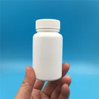 20ML White Plastic Empty Pill Bottles Jar Powders Bath Salts Cosmetic Containers Retail  Free Shipping