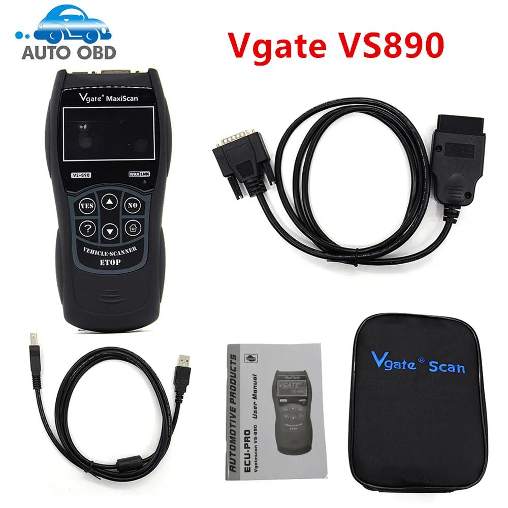 Vgate MaxiScan VS890 универсальный диагностический инструмент автоматический сканер VS 890