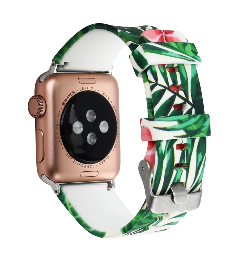 OULUCCI siilicone ремешок для Apple Watch 42 мм/38 мм/44 мм/40 мм спортивный браслет резиновый iwatch 4 3