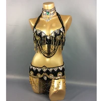 hot sale womens belly dance costume set sexy carnival costume outfits sequins belly dancing clothes bra belt bellydance wear