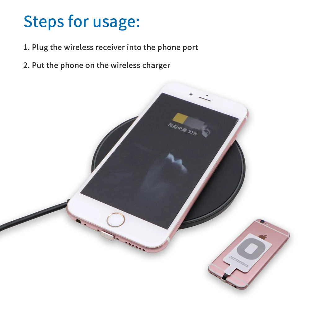 NTONPOWER Qi Беспроводное зарядное устройство приемник для iphone Android Быстрое