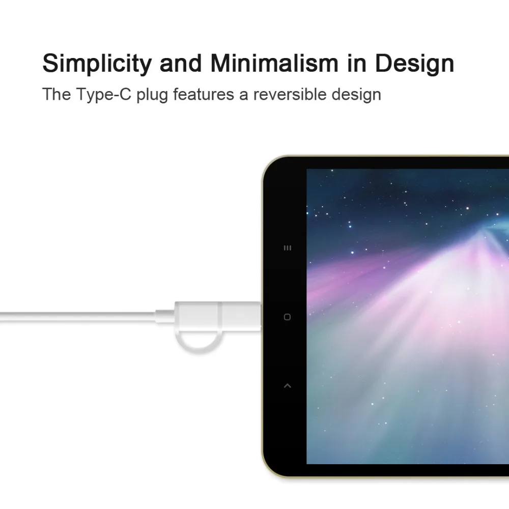 Оригинальный кабель ZMI 2 в 1 Micro USB Type-C для быстрой зарядки и синхронизации данных
