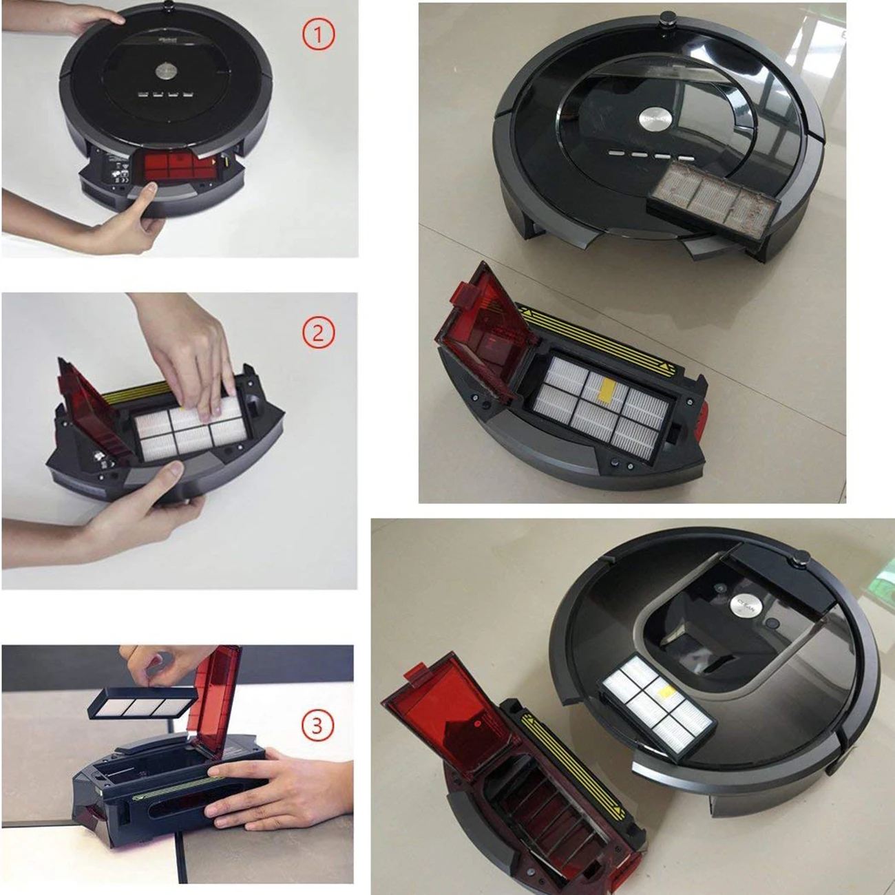 2019 3 шт. Hepa фильтры и щетки совместимый для iRobot Roomba 980 860 880 870 робот пылесос