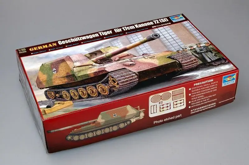 

Trumpeter Model 00378 1/35 German Geschutzwagen Tiger fur 17cm K72 tank model kit