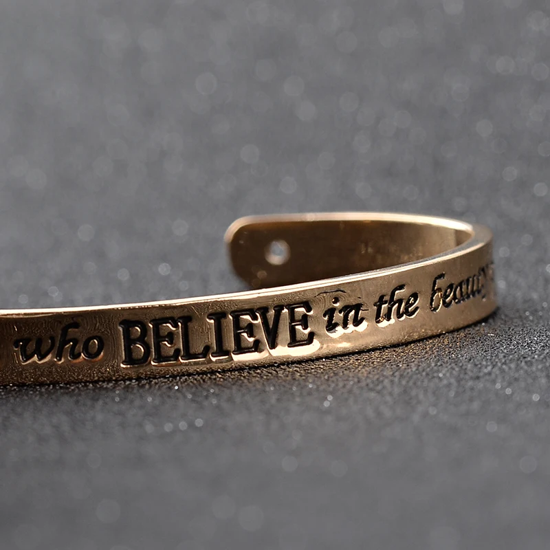 Браслет для мужчин и женщин верящий в красоту их снов|believe bangle|round braceletbangle bracelet |