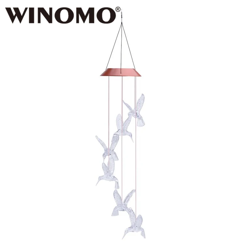 Солнечный Фламинго дерево света Wind Chime подвес светодиодный многоцветные ночник