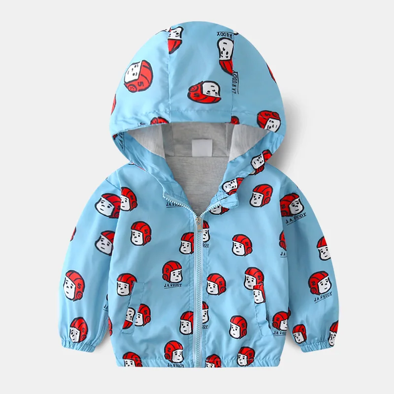 Весенне осенние куртки для мальчиков Тренч детская одежда От 2 до 7 лет верхняя с