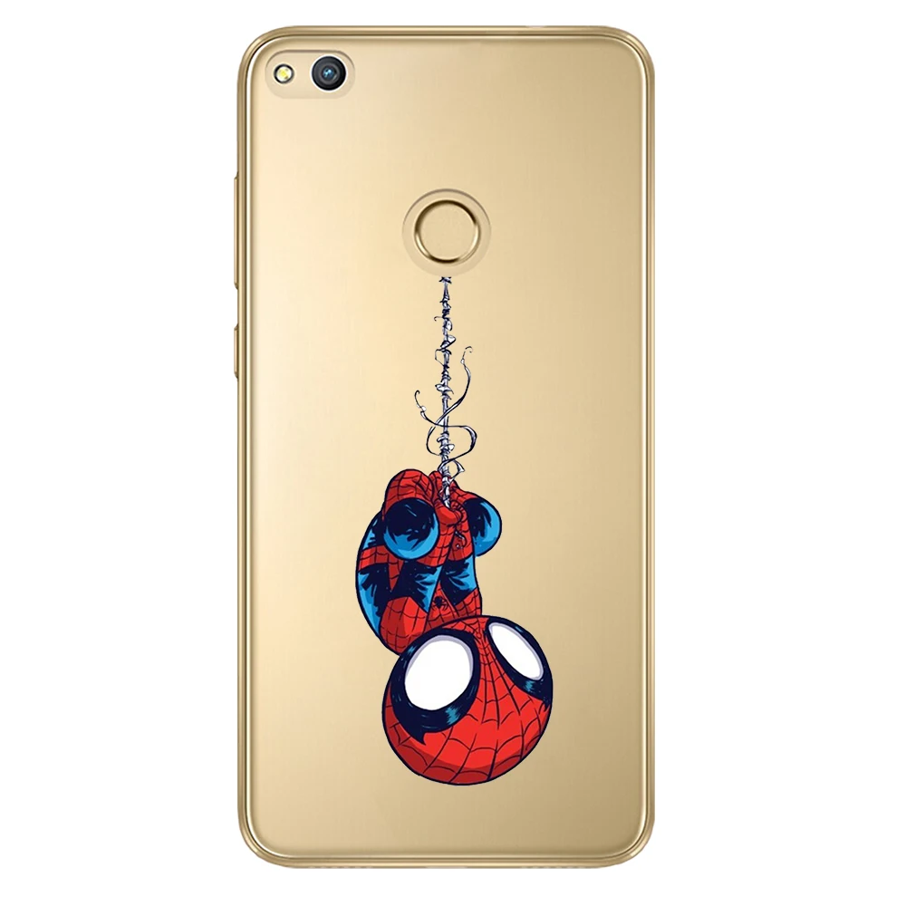 For Huawei P8 P9 Lite 2017 Case Cover Soft TPU Silicone Funda Cartoon Iron Man Spiderman Deadpool Coque Phone Shell Honor 8 |
