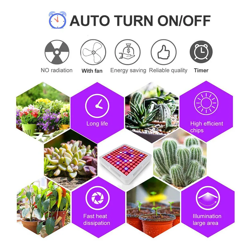 Timing 2000W 100 LED Grow Lamp Light For Plants Indoor Full Spectrum Tent Garden Flower Seed Growing Fitolampy Fito Phyto Growth | Лампы и