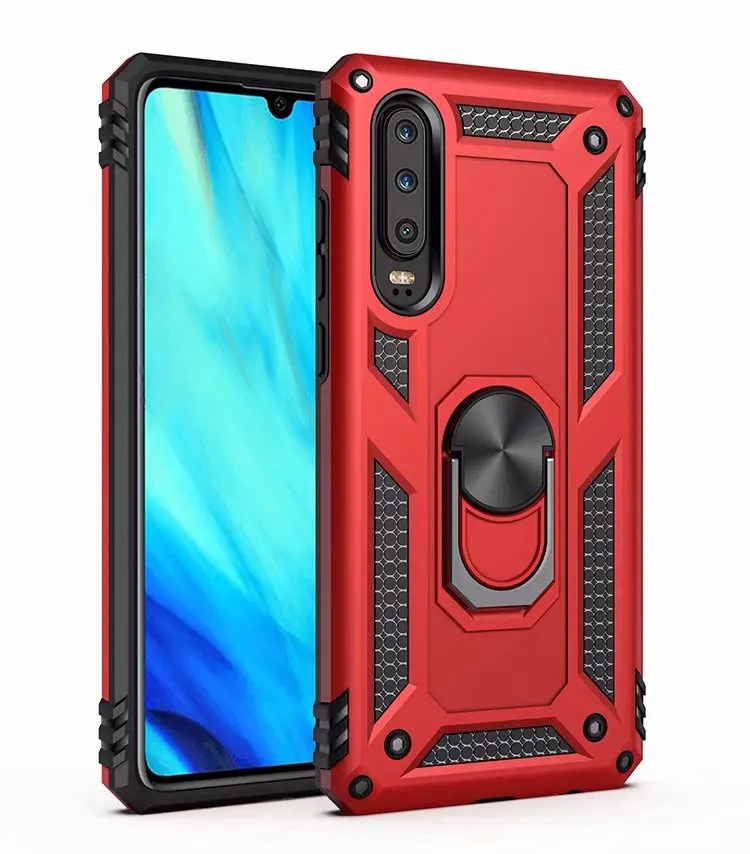 red Противоударный чехол для huawei P30 Pro P20 Honor 8A 10 Lite военный промышленный силиконовый чехол для huawei Y6 Y7 чехол для телефона - Цвет: red