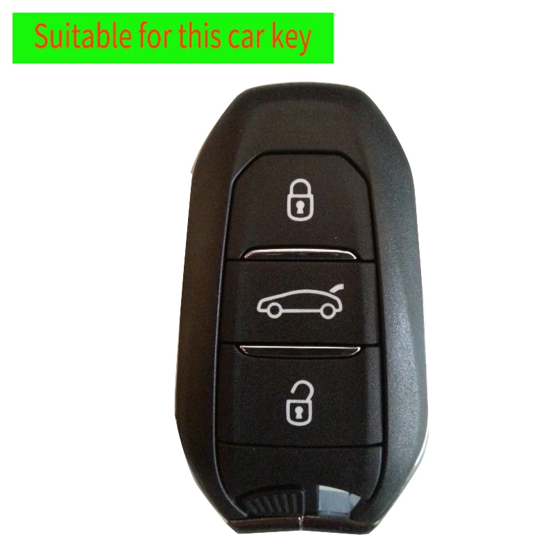 100% кожаный чехол для ключей автомобиля чехлы Peugeot 107 207 307 407 308 607 горячая