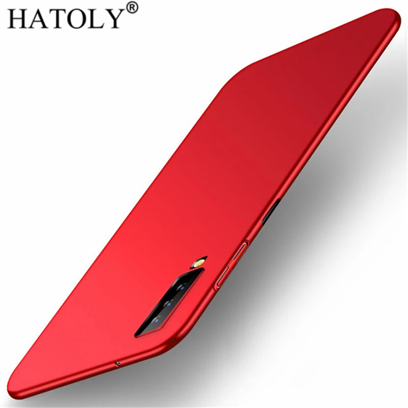 Red Для гладкой крышки samsung Galaxy A7 чехол ультра-тонкий жесткий PC защитный чехол s для samsung Galaxy A7 A750 HATOLY - Цвет: Red